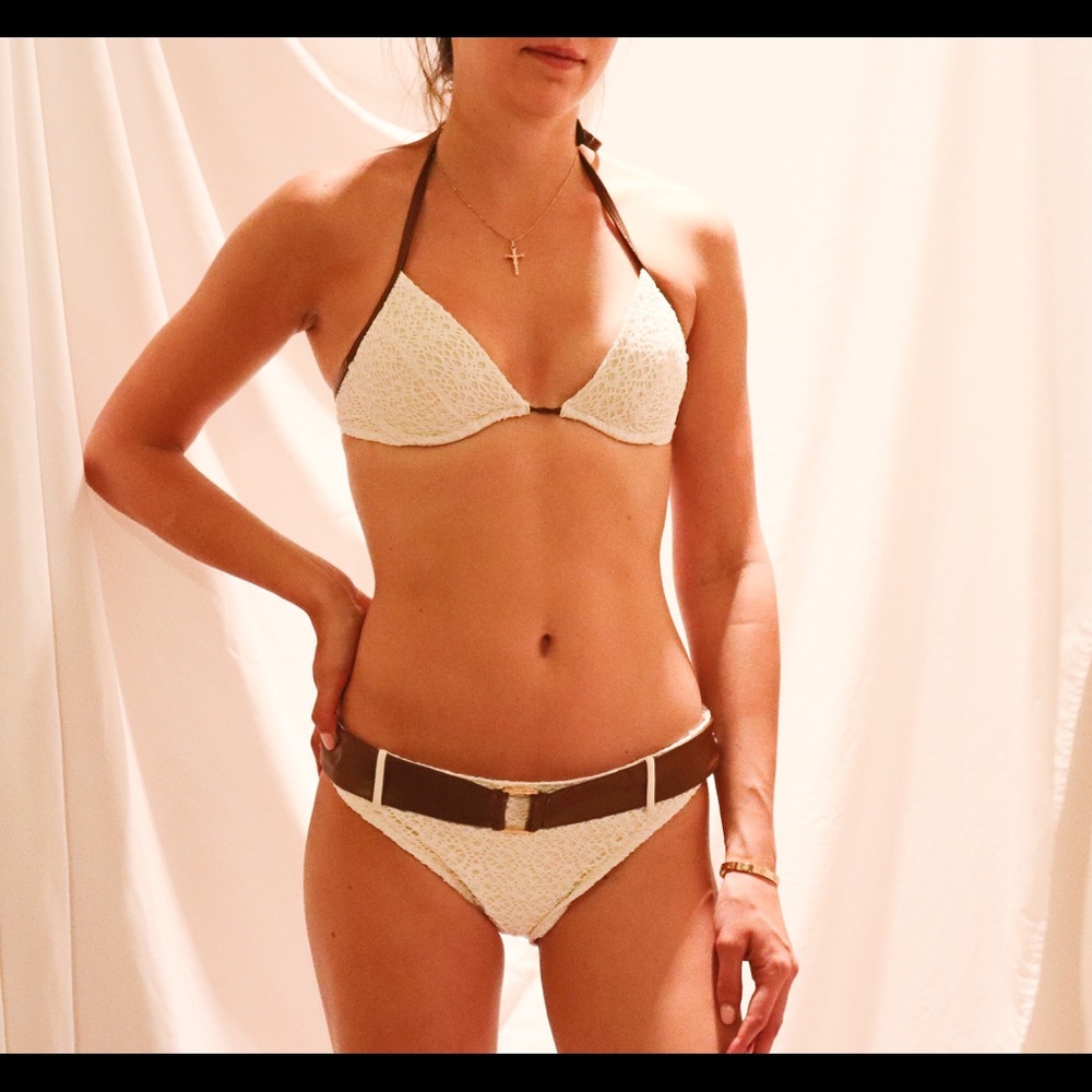 Victoria's Secret Crochet Bikini Set (34A; S)